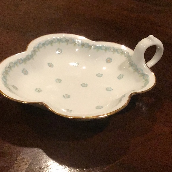 HTF Vintage Royal Limoges Relish Trinket Handled Dish - Picture 3 of 10